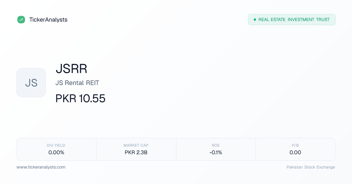 JSRR Share Price – PSX Financials, Charts & Analysis | Ticker Analysts